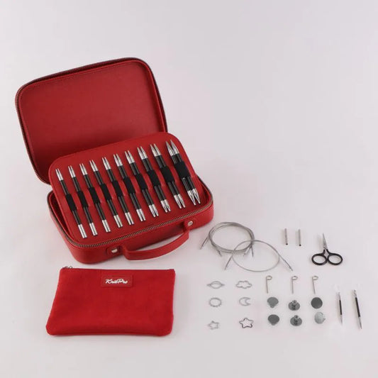 KARBONZ ÉLAN Premium /13 cm standard size interchangeable circular knitting needles set with cables /Knit Pro/ 10 sizes
