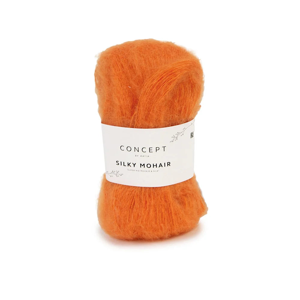 Silky mohair 25g /Concept by Katia/ #110 Oranžs