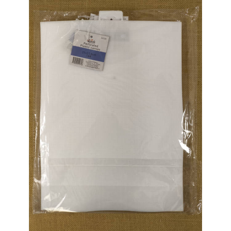 Plastic canvas /Wizardi/ "White" 14ct - 21cm x 27.9cm