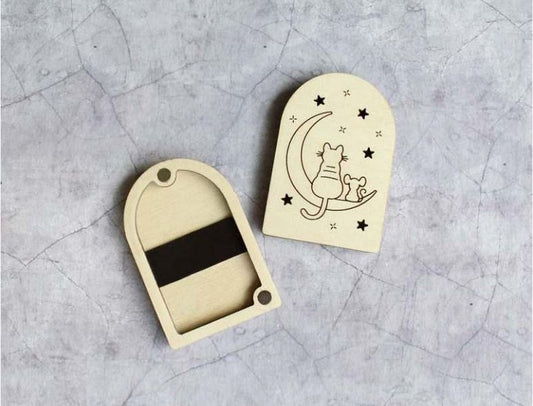 Wooden box for needles with magnet "Friends" /MP STUDIA