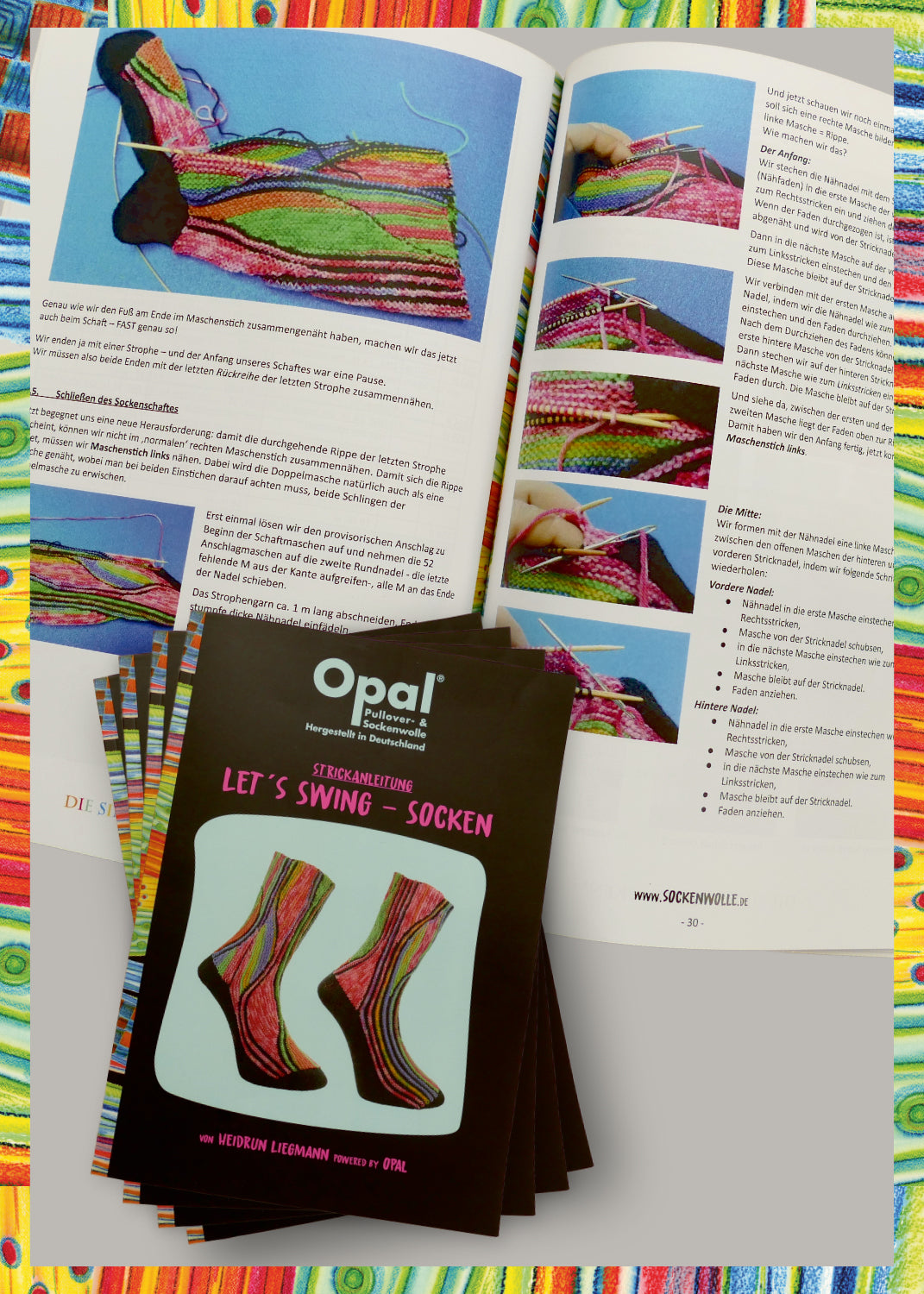 Opal Let's Swing sock knitting pattern in English