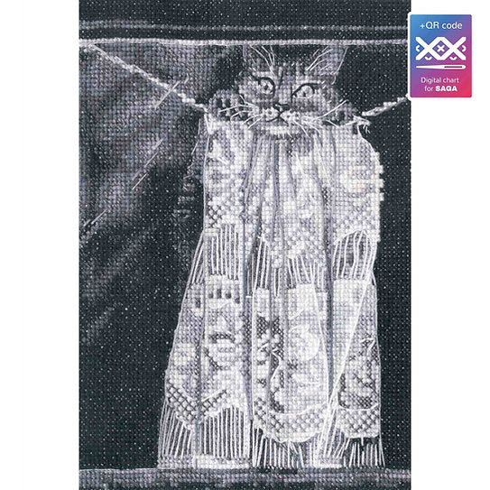 Cat pranks - embroidery kit /RTO/ 11.5 x 17 cm