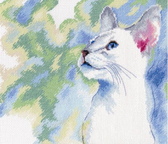 Cat's Grace - embroidery kit /RTO/ 25.5 x 21.5 cm
