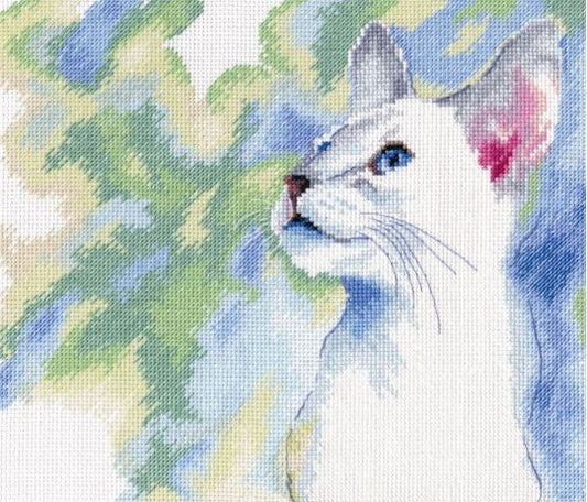 Cat's Grace - embroidery kit /RTO/ 25.5 x 21.5 cm
