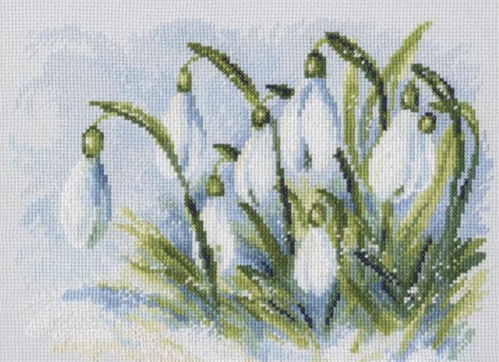 Varased lumikellukesed - tikkimiskomplekt /RTO/ 25 x 19 cm