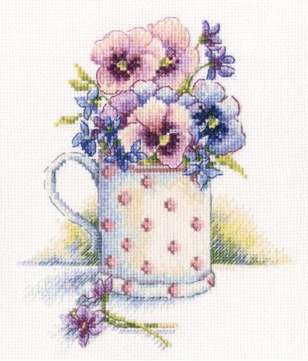 First Violets - embroidery kit /RTO/ 13.5 x 16 cm