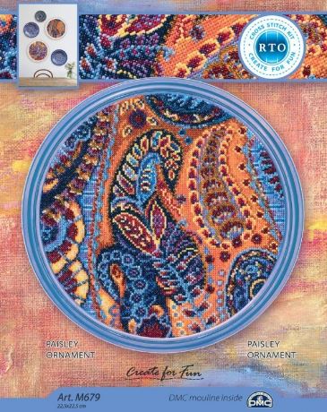 Ornament I - embroidery kit /RTO/ 22.5 x 22.5 cm