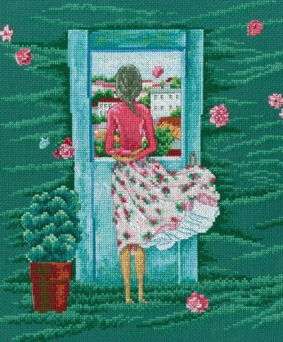 Thinking about - embroidery kit /RTO/ 24 x 28.5 cm