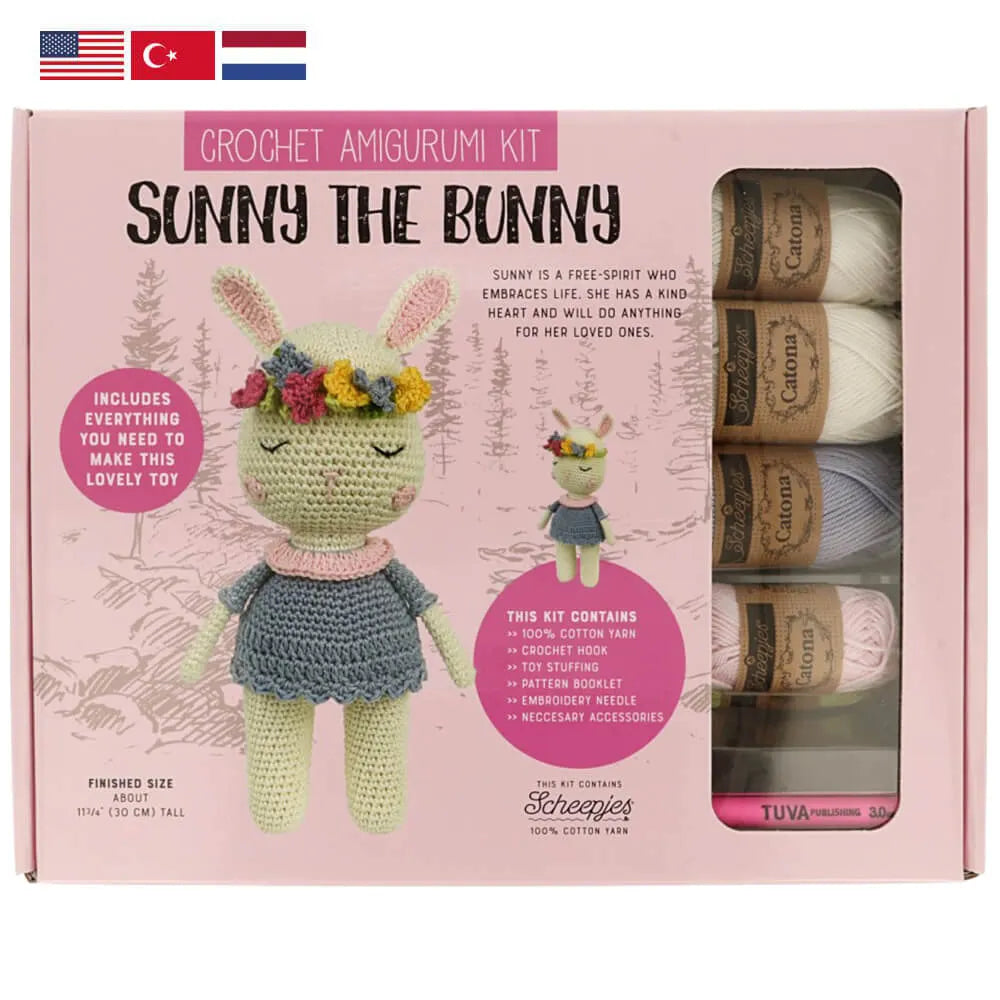 Amigurumi rotaļlieta SAULAINAIS ZAĶĪTĪS / Tamborēšanas komplekts TUVA