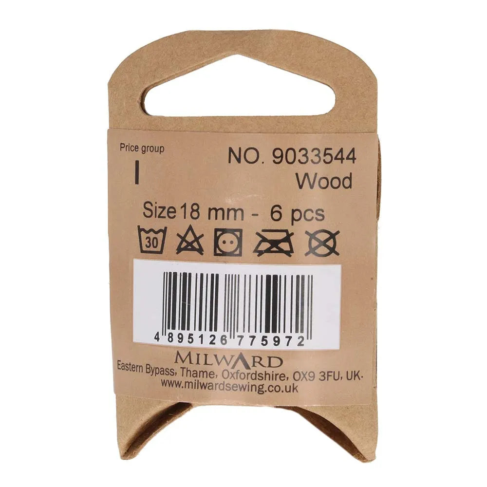 Koka pogas Sirds Ø18mm 6 gab. /Milward