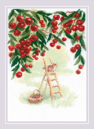 Cherry Orchard - embroidery kit /RIOLIS/ 21 x 30 cm