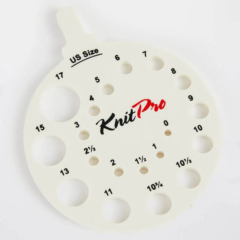 Needle size chart - white /KnitPro