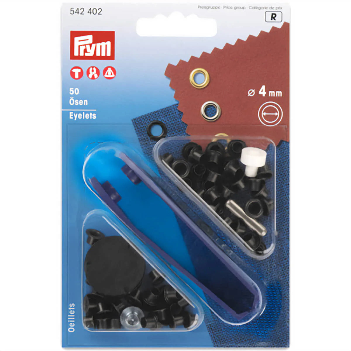 Rings WITHOUT back plate with tool 50 pcs 4mm /black