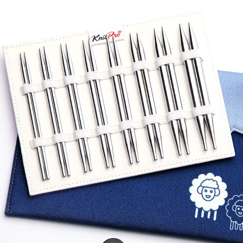 NOVA DELUX /13cm standard length interchangeable circular knitting needles set with cables /Knit Pro/ 8 sizes