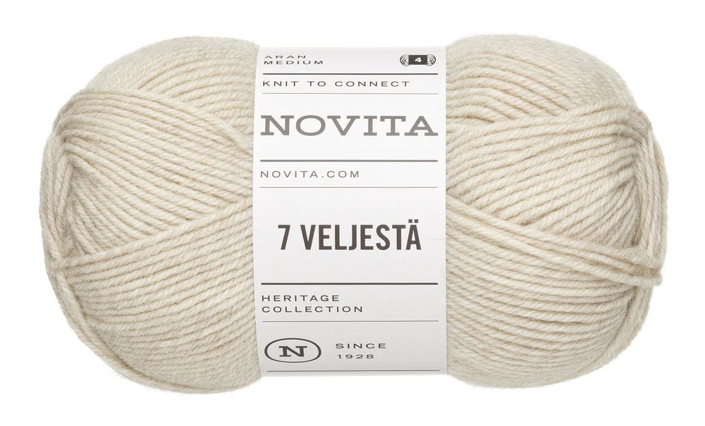 7 Brothers - 7 Veljestä /NOVITA/ 8-diegu biezuma zeķu dzija 100g #061 "Dabīgs lins"