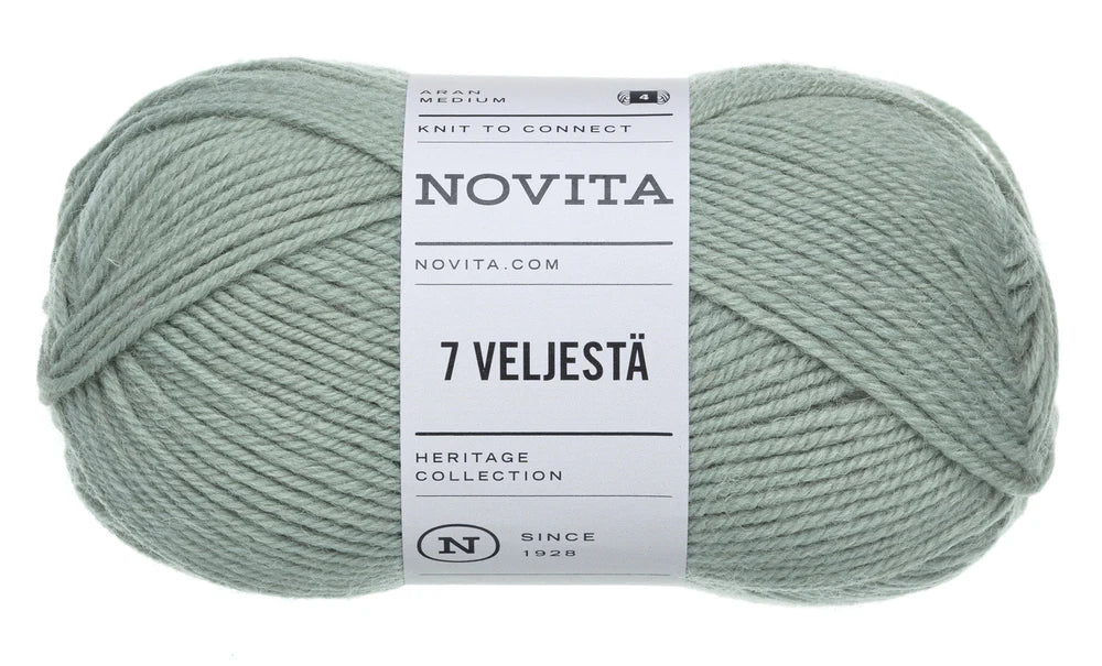 7 Brothers - 7 Veljestä /NOVITA/ 8-ply sock yarn 100g #0305 "Cabbage Butterfly"