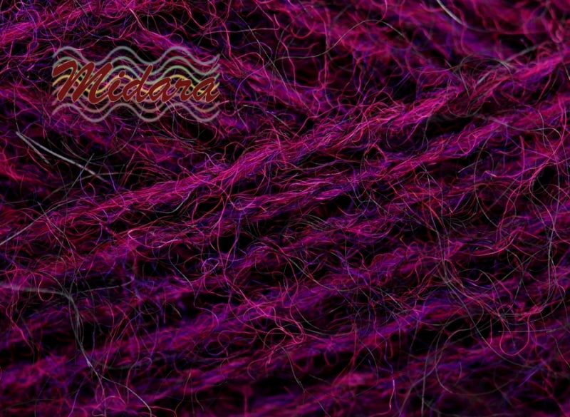Angora 2 /Midara/ 100g #750 "Košs tumši violets ar fuksiju"