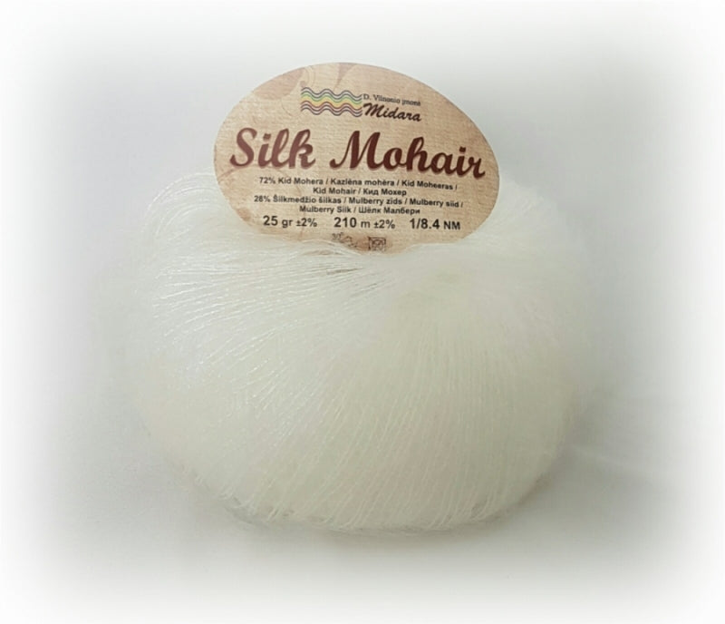 Silk Mohair /Midara/ 25g #010 "White"