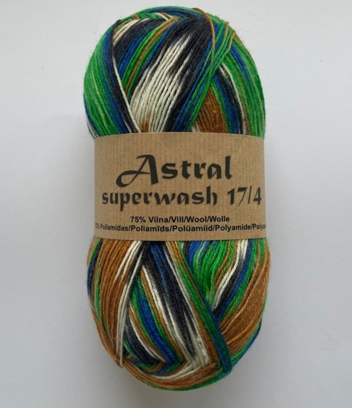 Astral Superwash 17/4 /Midara/ 4-diegu zeķu dzija 100g #57