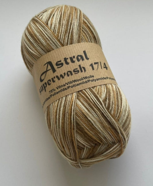 Astral Superwash 17/4 /Midara/ 4-diegu zeķu dzija 100g #85