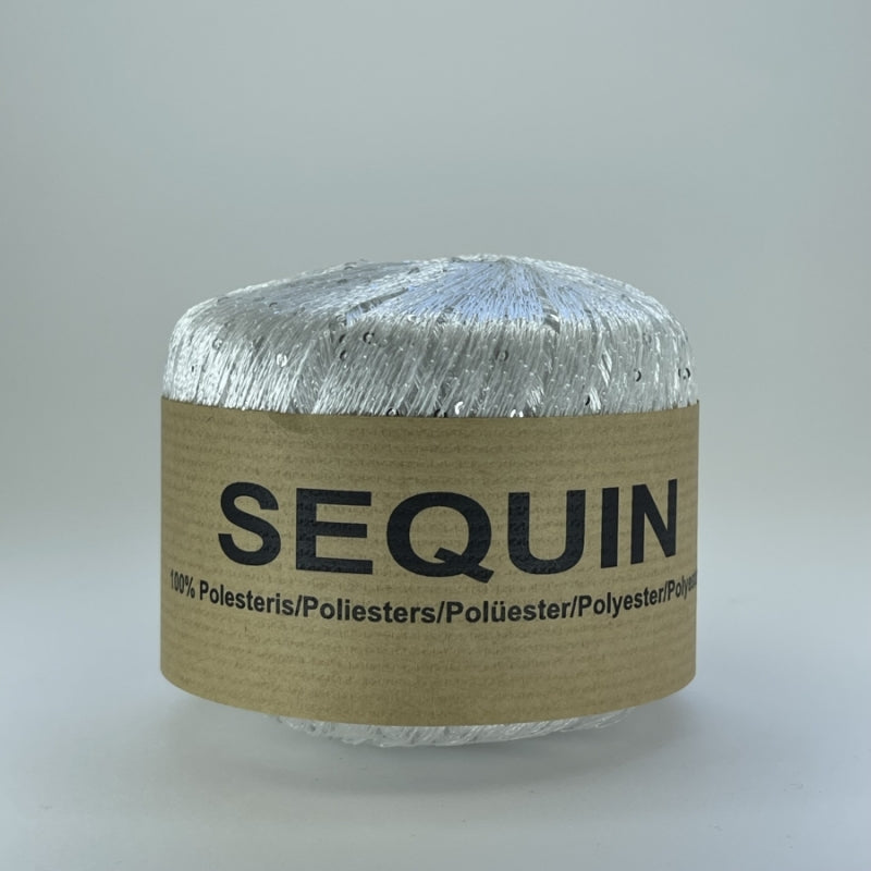 Sequin /Midara/ 50g #12 "White-silver", sequins 2mm