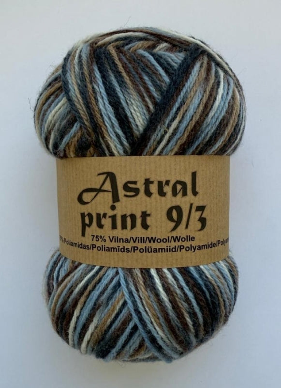Astral Print 9/3 /Midara/ zeķu dzija 100g 300m #540