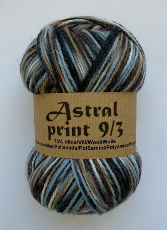 Astral Print 9/3 /Midara/ zeķu dzija 100g 300m #540
