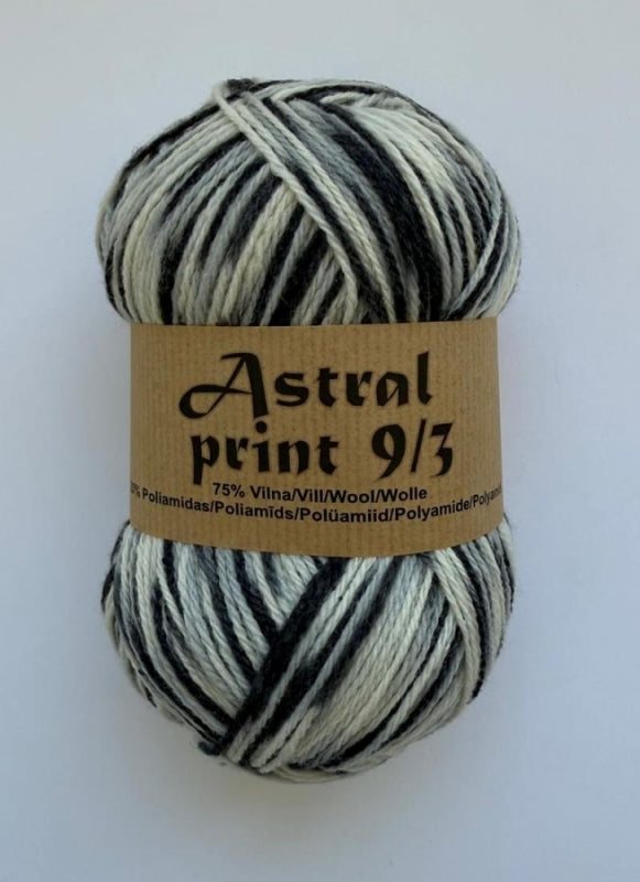 Astral Print 9/3 /Midara/ zeķu dzija 100g 300m #910