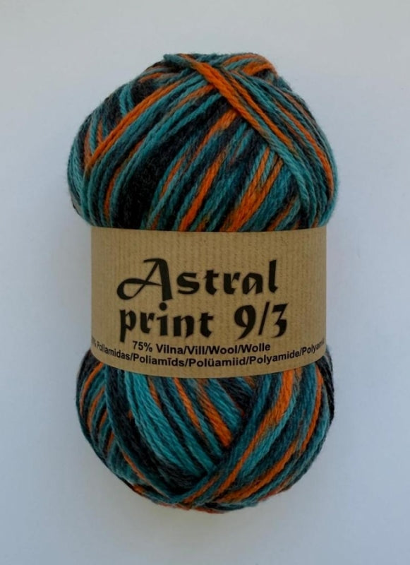 Astral Print 9/3 /Midara/ zeķu dzija 100g 300m #630