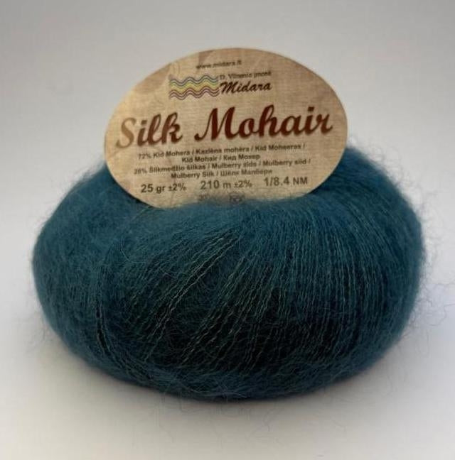 Silk Mohair /Midara/ 25g #525 "Degvielas zaļš"