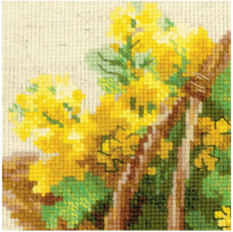 Kollane rapsiõis - tikandikomplekt /RIOLIS/ 25 x 25 cm