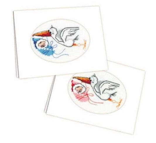 Card "Baby" - embroidery kit /RIOLIS/ 11.8 x 16.4cm - no longer produced!