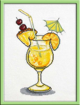 Pina colada - embroidery kit /Aries / 15 x 25 cm