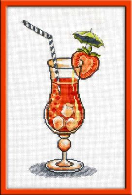 Strawberry daiquiri - embroidery kit /Овен / 14 x 25 cm