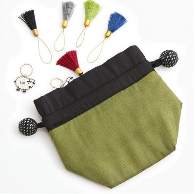 SAGE Lantern Moon Stitch Marker Bag /KnitPro