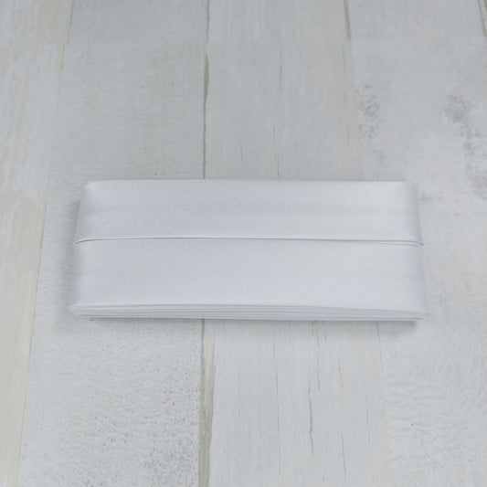 Satin bias tape 40/20mm/ 3.5 m/ white