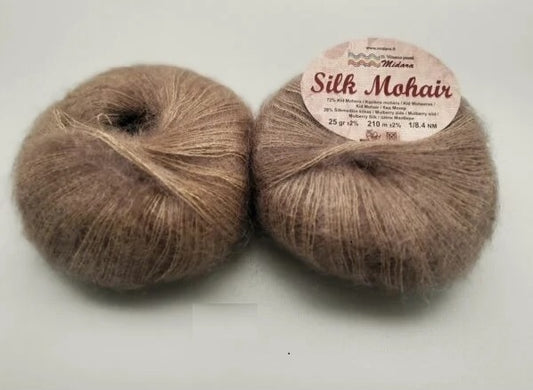 Silk Mohair /Midara/ 25g #880 "Light brown golden"