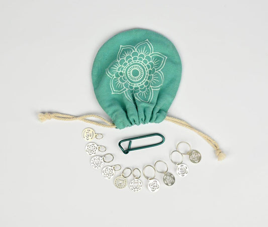 Silver-plated stitch markers "The Mindful Collection" /KnitPro/ 10 pcs.