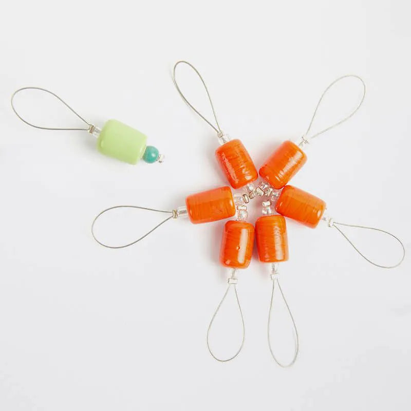 Stitch markers 7 pcs /Orange lily/KnitPro ZOONI