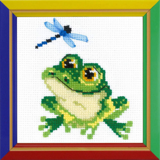Little Frog - embroidery kit /RIOLIS - Happy Bee/ 15 x 15 cm