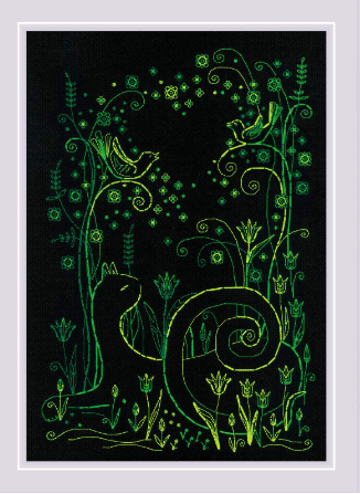 Cats. Spring Melody - embroidery kit /RIOLIS/ 21 x 30 cm