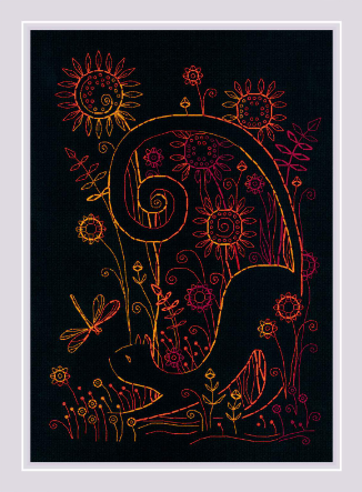 Cats. Summer - embroidery kit /RIOLIS/ 21 x 30 cm