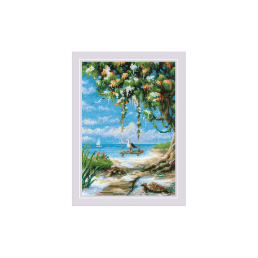 Beach swing - embroidery kit /RIOLIS/ 21 x 30 cm