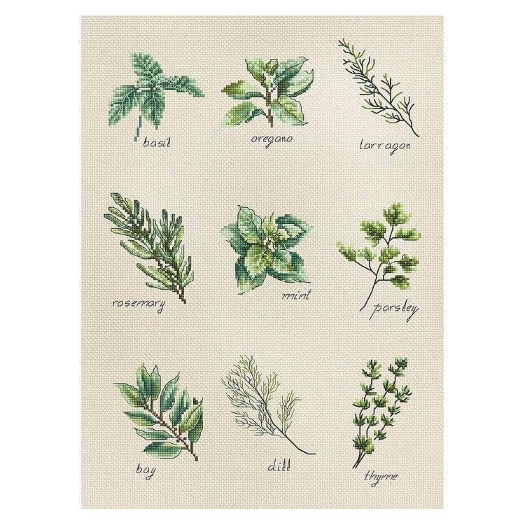 Spices on linen - embroidery kit /Luca-S/ 21.5 x 30.5 cm