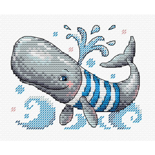 "Happy swimmer" - embroidery kit /MP Studia/ 9x11 cm