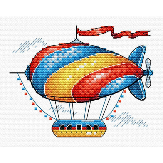 "Fantastic airship" - embroidery kit /MP Studia/ 8x11 cm