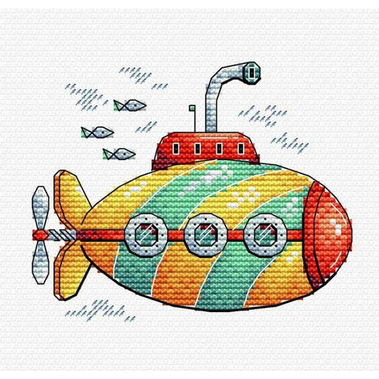 "Fun diving" - embroidery kit /MP Studia/ 9x11 cm