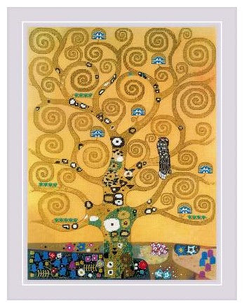 "Dzīvības koks" Gustavs Klimts - izšūšanas komplekts /RIOLIS/ 40 x 30 cm