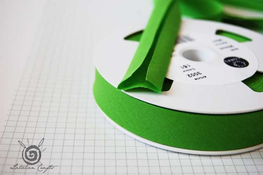 Cotton bias tape 20mm / 60 cm / green