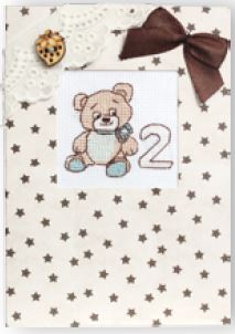 Card "Second Birthday" - embroidery kit /Luca-S/ 10 x 14 cm - no longer produced!
